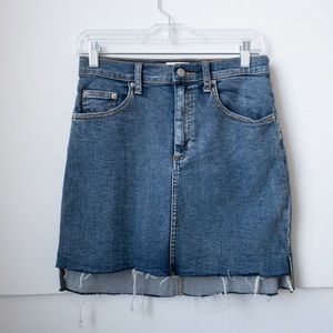 WILFRED FREE Cut Off Denim Mini Skirt